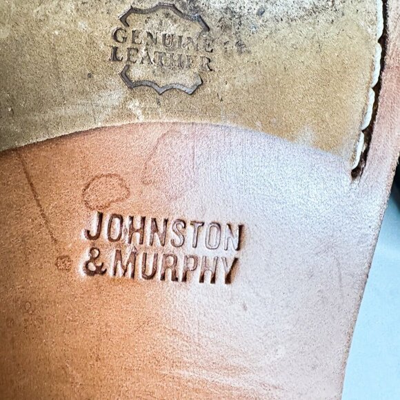 Johnston and Murphy Brown Suede Lace up Loafers 9 - Picture 8 of 9